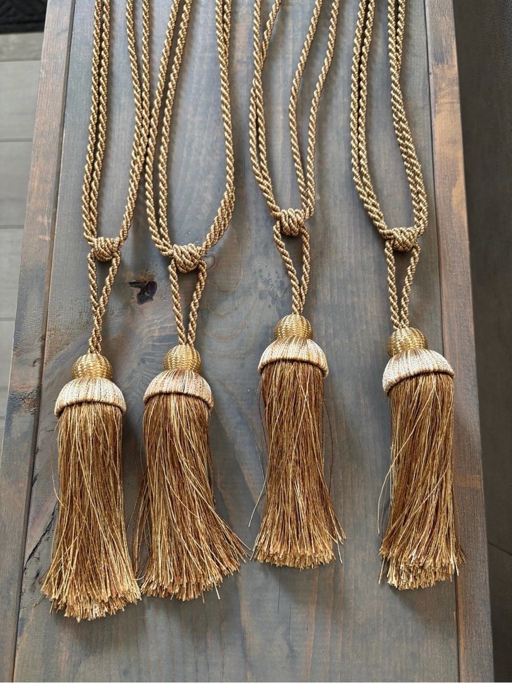 Luxury Gold Curtain Tieback Tassels - Set of 4